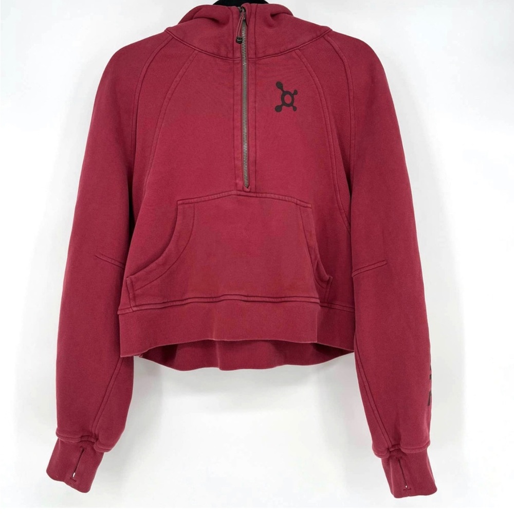 Lululemon Scuba Oversized Half Zip Hoodie Orangetheory Mulled Wine Size M/L NWOT